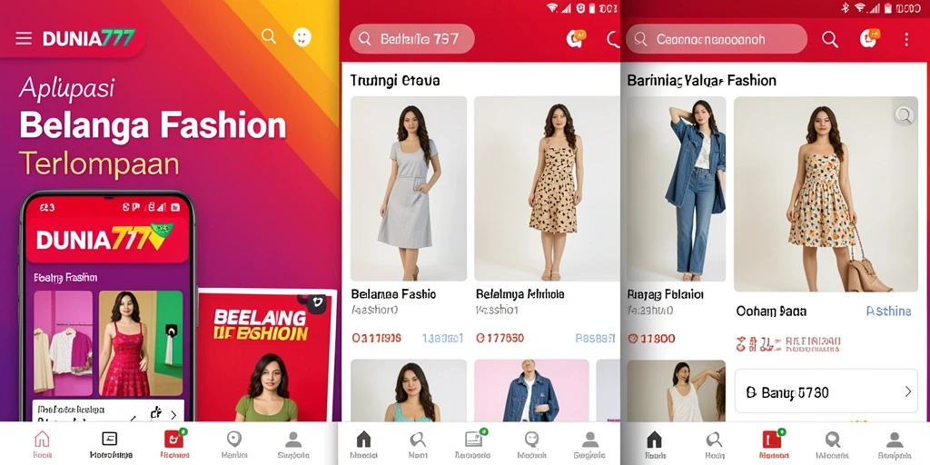 Antarmuka DUNIA777 yang stylish dan mudah digunakan untuk belanja fashion.