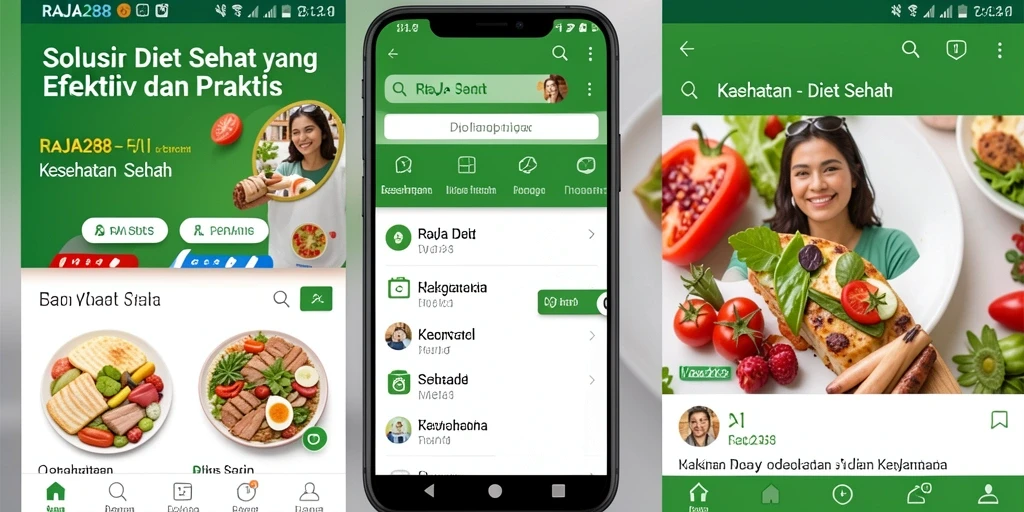 Antarmuka pengguna RAJA288 yang menarik dan informatif untuk Diet Sehat.