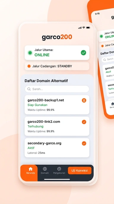 Tampilan link alternatif garco200